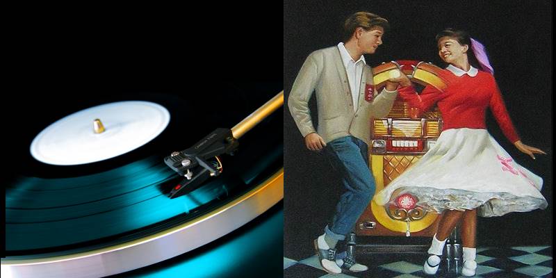 A Jukebox and teenagers...great vinyl record memories.