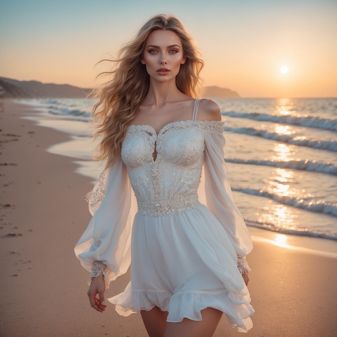 Blue Bayou lady on the beach...