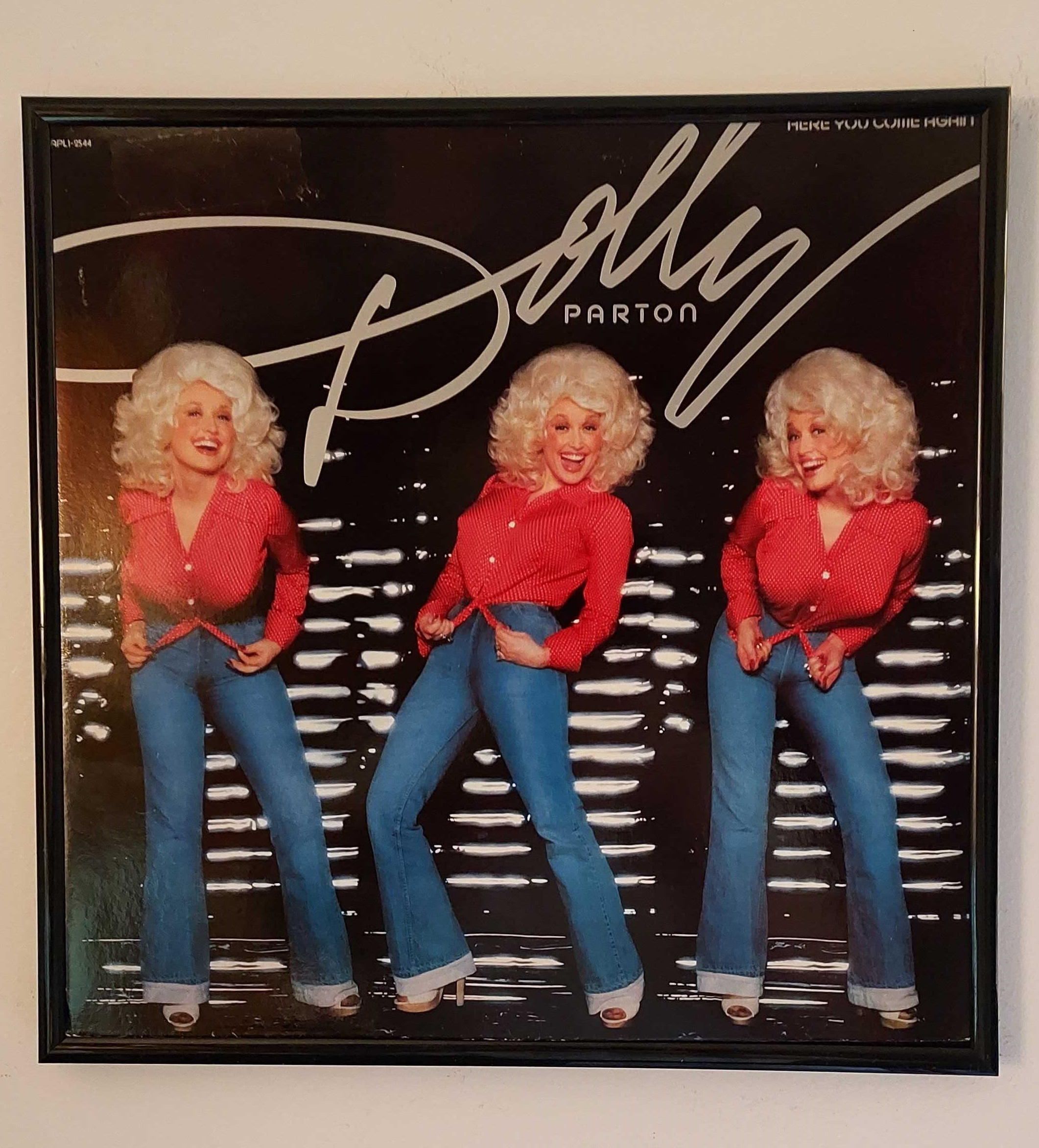 Dolly Parton Framed Album Cover Art Here You Come Again. Dolly Parton Framed Album Cover Art Here You Come Again.